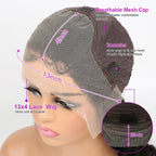 13x4 HD Lace Front Deep Wave Wig 150% 200% Density