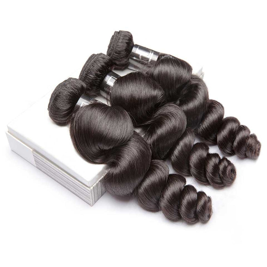 Oferta de paquete de ondas sueltas de cabello virgen brasileño HJ Weave Beauty 8A