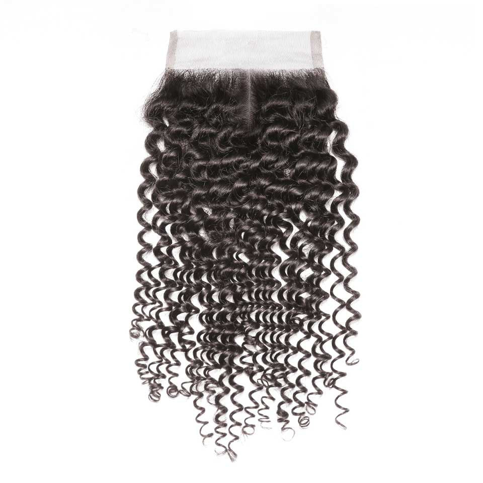 Transparent lace 5x5 lace closure Kinky Curly HJ weave beauty