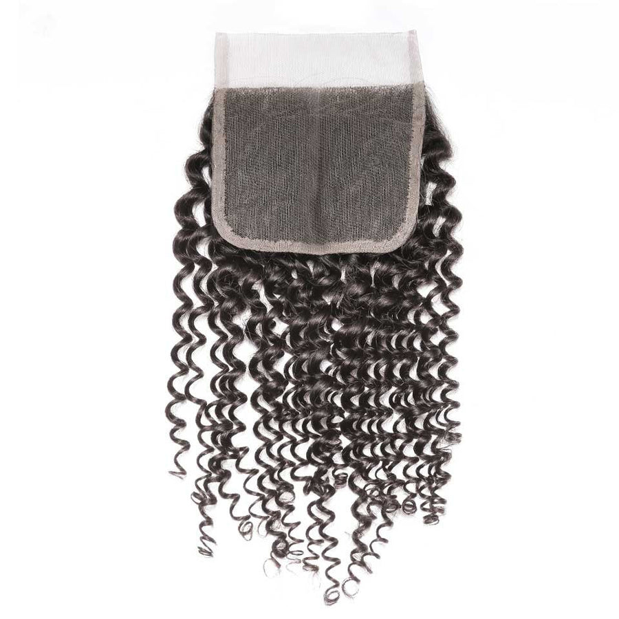 Transparent lace 5x5 lace closure Kinky Curly HJ weave beauty