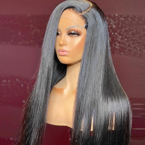 Transparent Lace Straight 6×6 HD Closure Hair Wigs 180% Density
