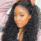 5x7 Lace Closure Wig 13x4 lace frontal Natural Hairline deep curly wig 200% density