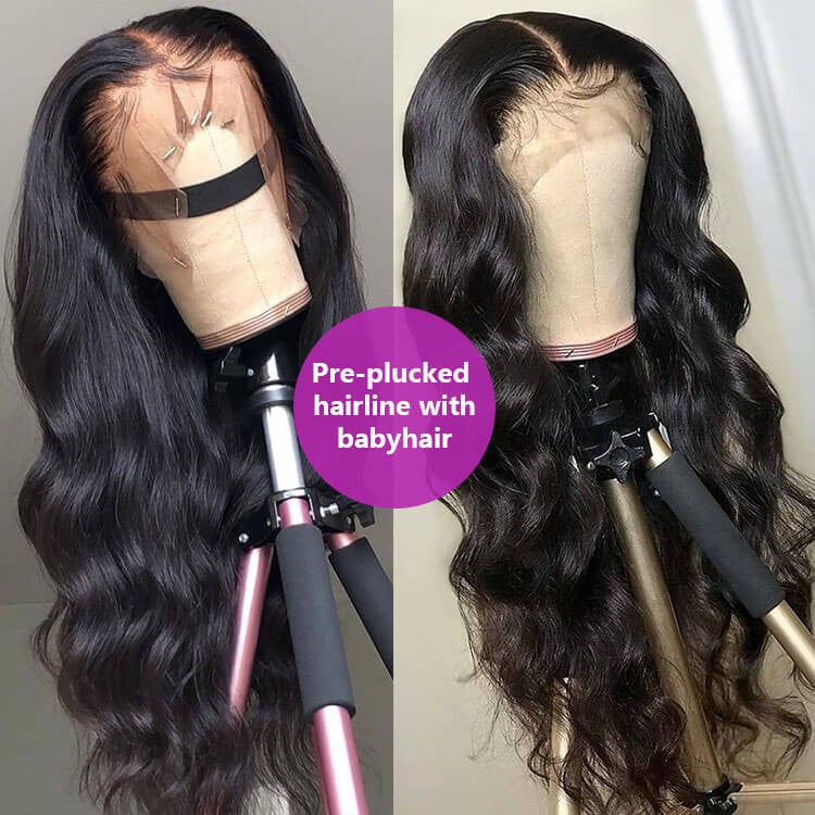 Body Wave 13x4 Lace Front Wig Human Virgin Hair Lace Wig