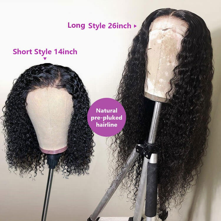 Curly Deep Wave 13x4 Lace Front Wig Human Hair Lace Wig