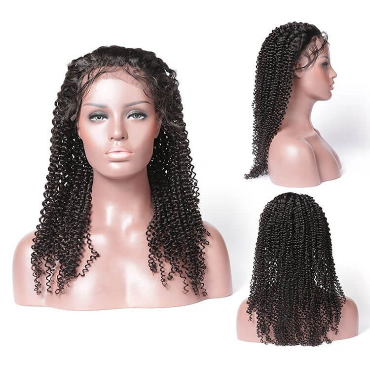 Kinky Curly 13x4 Lace Front Wig Human Virgin Hair Lace Wig