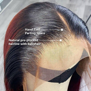 Peluca recta de 13x4 con encaje frontal Peluca de encaje natural de cabello virgen humano