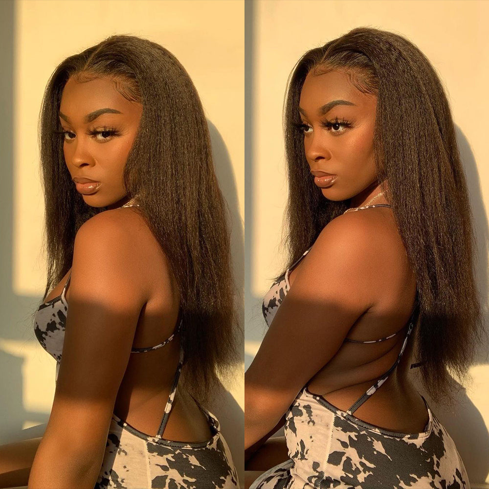 Kinky Straight U Part Wig Brazilian Human Hair Wigs