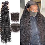 HJ WEAVE BEAUTY 10A Brazilian Mink Hair Deep Wave Bundle Deal