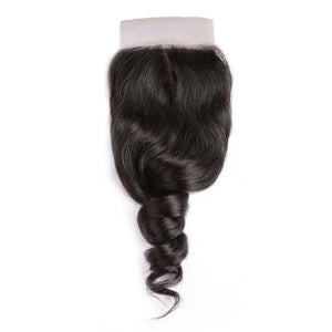 HJ Weave Beauty 4*4 Brazilian Hair Silk Base Closure Loose Wave