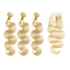 HJ Weave Beauty 7A #613 Blonde Virgin Hair Body Wave Bundle Deal