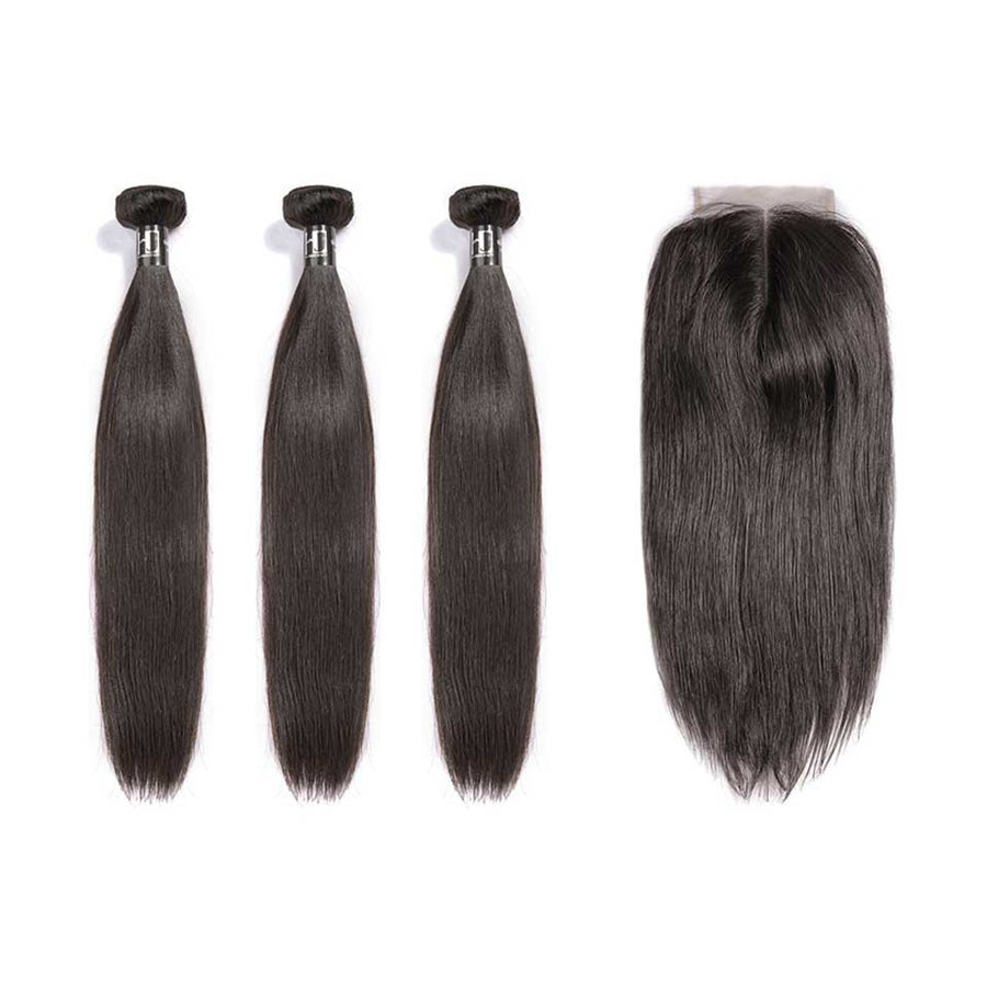 Oferta de paquete recto de cabello virgen brasileño HJ Weave Beauty 7A