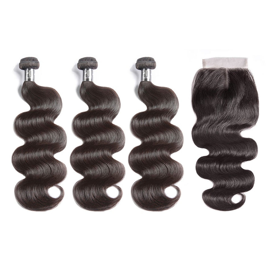 HJ Weave Beauty 7A Brazilian Virgin Hair Body Wave Bundle Deal