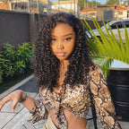 Kinky Curly 13x4 Lace Front Wig Human Virgin Hair Lace Wig