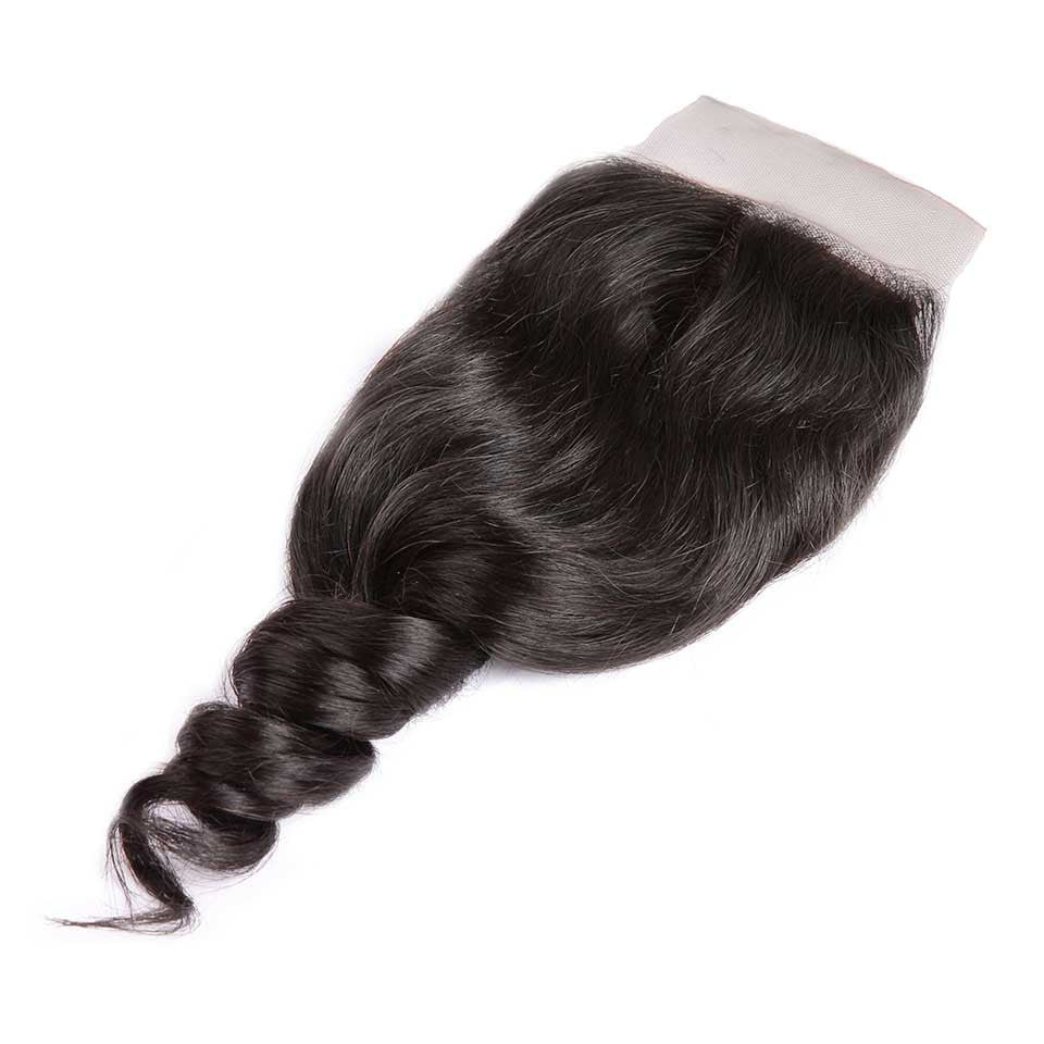 HJ Weave Beauty 4*4 Brazilian Hair Silk Base Closure Loose Wave