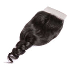 HJ Weave Beauty 4*4 Brazilian Hair Silk Base Closure Loose Wave