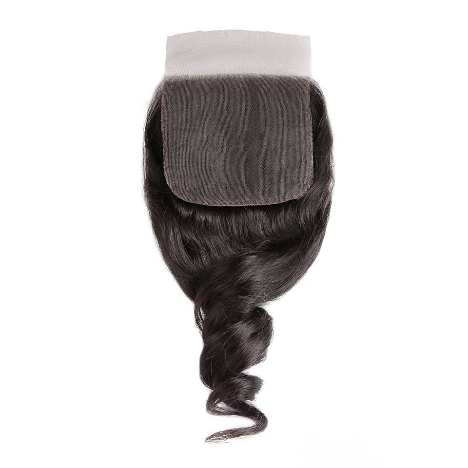 HJ Weave Beauty 4*4 Brazilian Hair Silk Base Closure Loose Wave