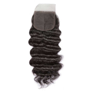 HJ Weave Beauty 4*4 Brazilian Hair Silk Base Closure Natural Wave