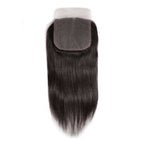 HJ Weave Beauty 4*4 Cabello Brasileño Base de Seda Cierre Recto