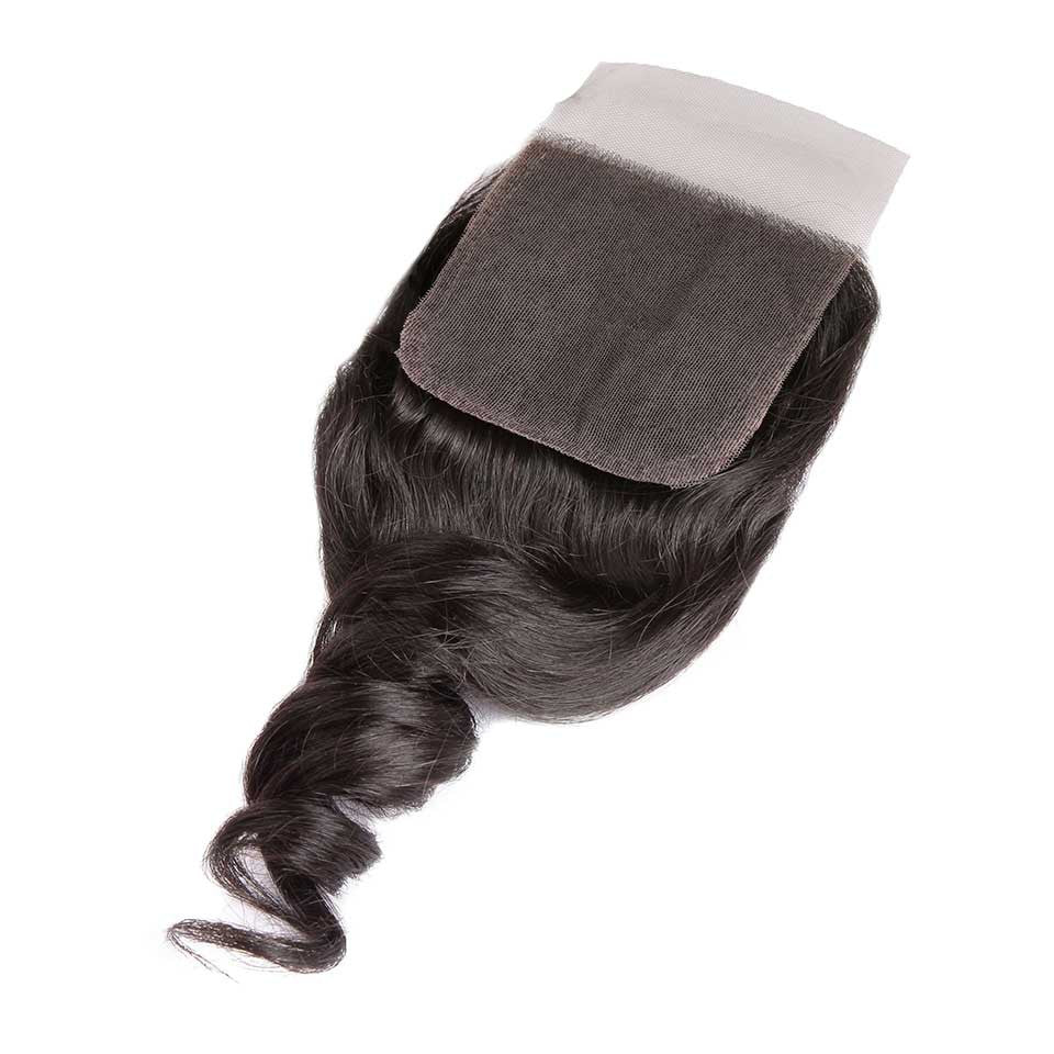 HJ Weave Beauty 4*4 Brazilian Hair Silk Base Closure Loose Wave