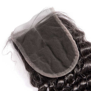 Transparent lace 5x5 lace closure Deep wave HJ weave beauty