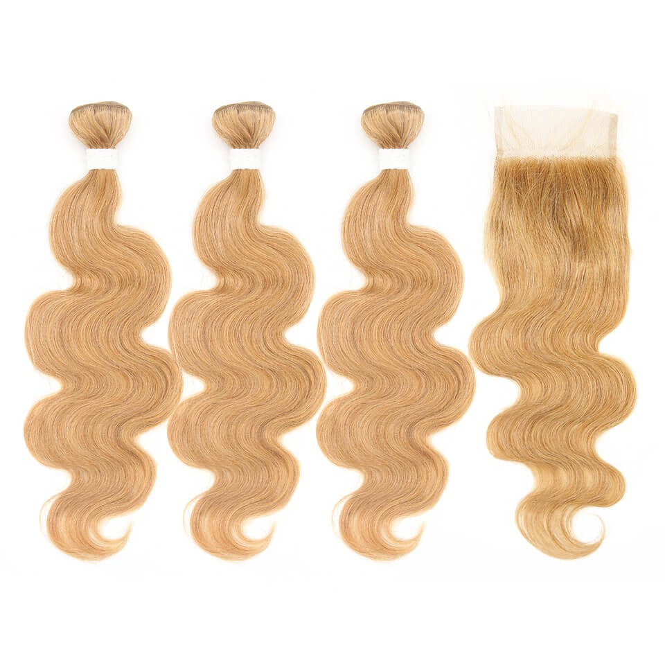 HJ Weave Beauty #27 Colored Virgin Hair Body Wave Bundle Deal