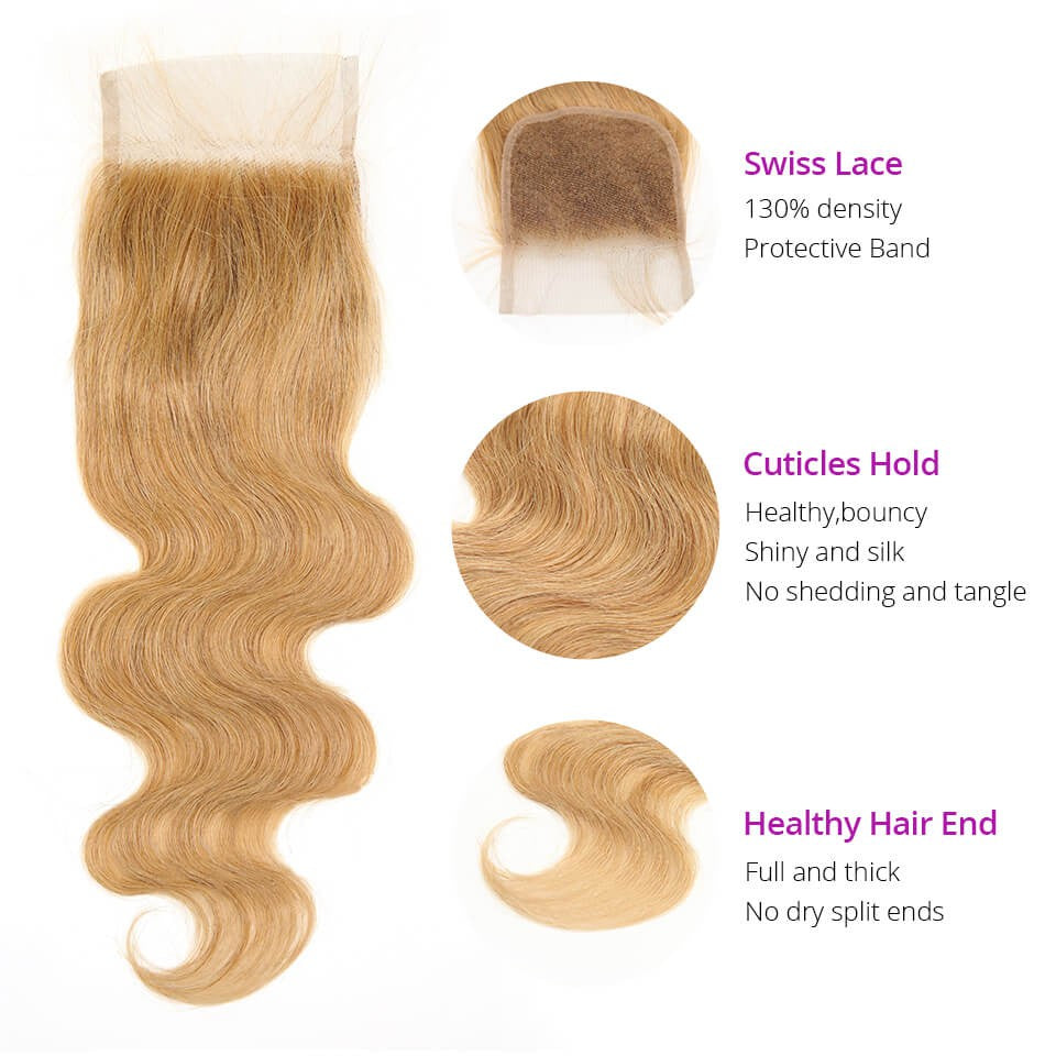 HJ Weave Beauty #27 Colored Virgin Hair Body Wave Bundle Deal