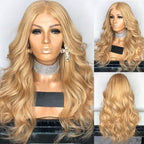 # 27 Peluca delantera de encaje de cabello coloreado Pelucas de encaje de cabello humano de color ondulado