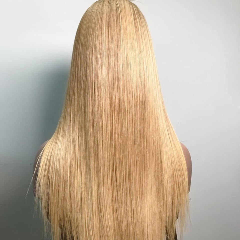 # 27 Peluca delantera de encaje de cabello de color Pelucas de encaje de cabello humano de color liso