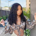 Kinky Curly 13x4 Lace Front Wig Human Virgin Hair Lace Wig