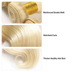 HJ Weave Beauty 7A #613 Blonde Virgin Hair Body Wave Bundle Deal