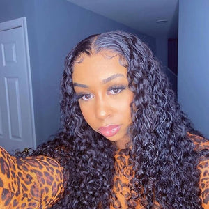 13x6 Lace Wig wet and wavy Water Wave Virgin Hair Glueless Pre-plucked Hairline