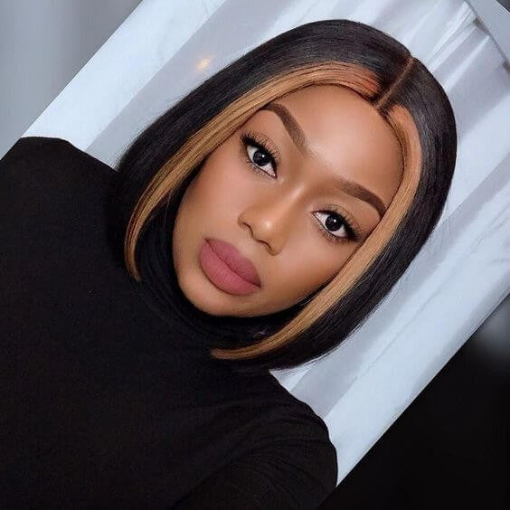 TL27 Mix Color Highlight Straight Bob Peluca 13x4 Lace Bob Peluca