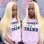 4x4 Transparent Lace Closure Wig Straight 613 Blonde Color Wig