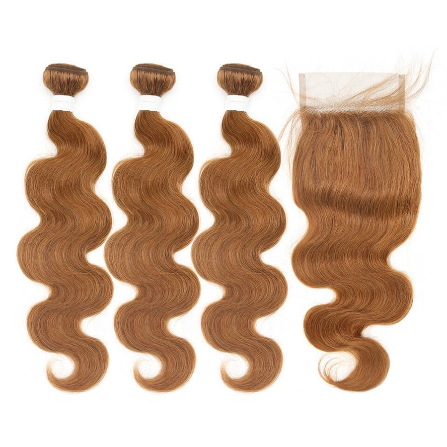 HJ Weave Beauty #30 Oferta de paquete de ondas corporales de cabello virgen coloreado