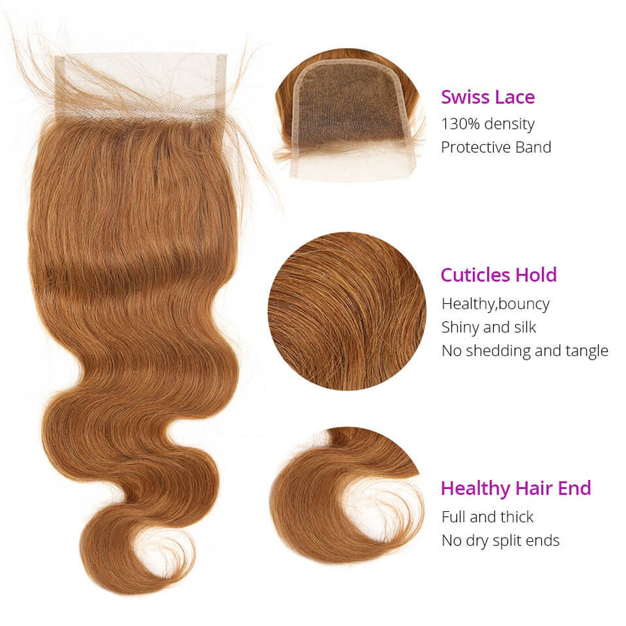 HJ Weave Beauty #30 Oferta de paquete de ondas corporales de cabello virgen coloreado