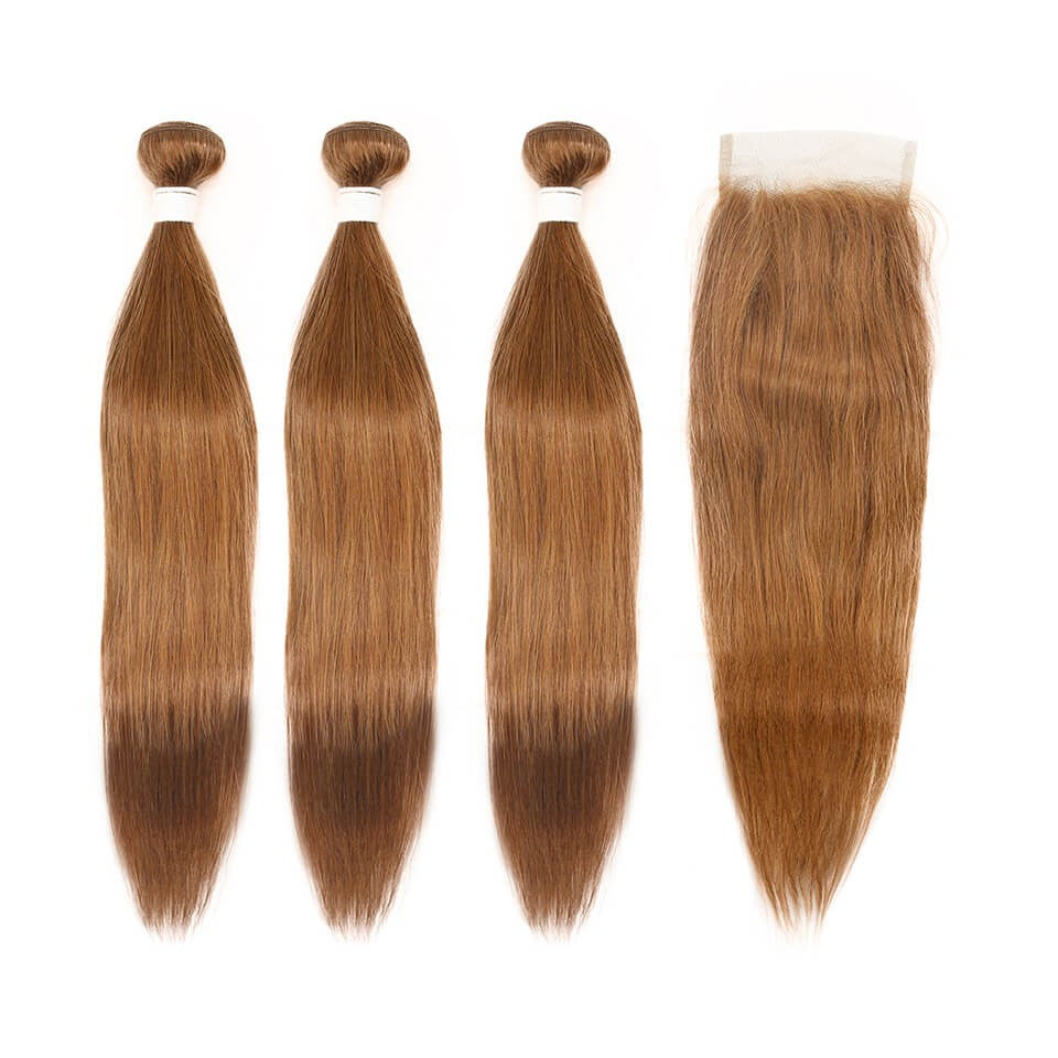 HJ Weave Beauty #30 Colored Virgin Hair Straight Bundle Deal