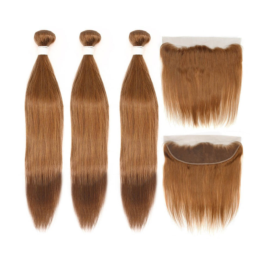 HJ Weave Beauty #30 Oferta de paquete recto de cabello virgen coloreado