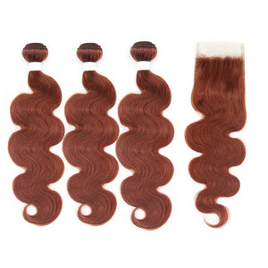 HJ Weave Beauty #33 Colored Virgin Hair Body Wave Bundle Deal