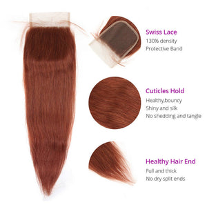 HJ Weave Beauty #33 Oferta de paquete recto de cabello virgen coloreado