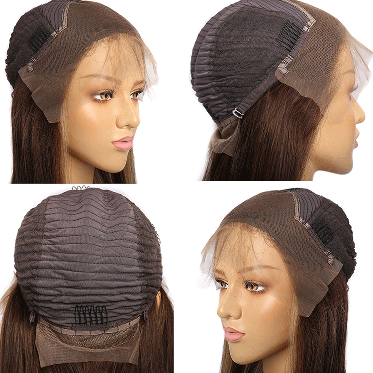 #1B/30 Highlight Color 13x4 Straight Lace Front Pelucas 180% Densidad
