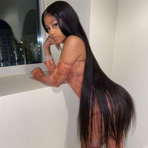28inch-40inch Straight  13x4 Lace Frontal Wig  Long Human Hair Wigs