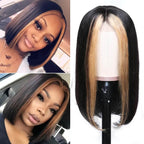 TL27 Mix Color Highlight Straight Bob Peluca 13x4 Lace Bob Peluca