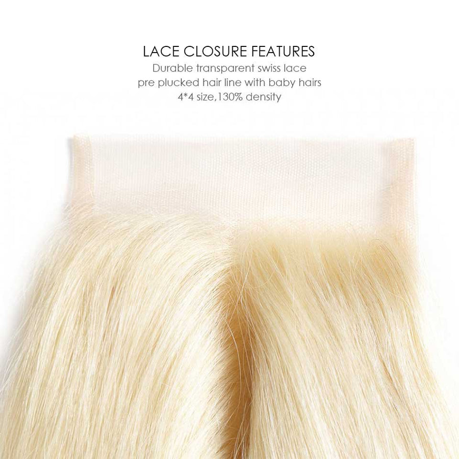 HJ Weave Beauty 7A #613 Blonde Virgin Hair Straight Bundle Deal