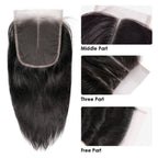 5x5 HD Swiss Lace Closure Straight Human Virgin Hair