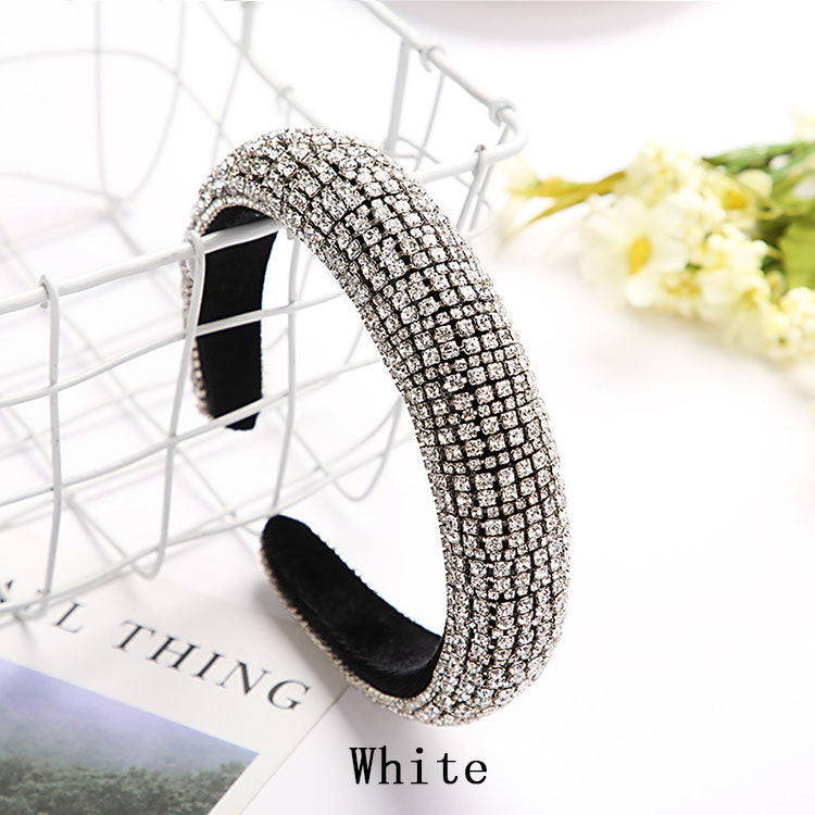 Diadema de esponja con diamantes de imitación barrocos