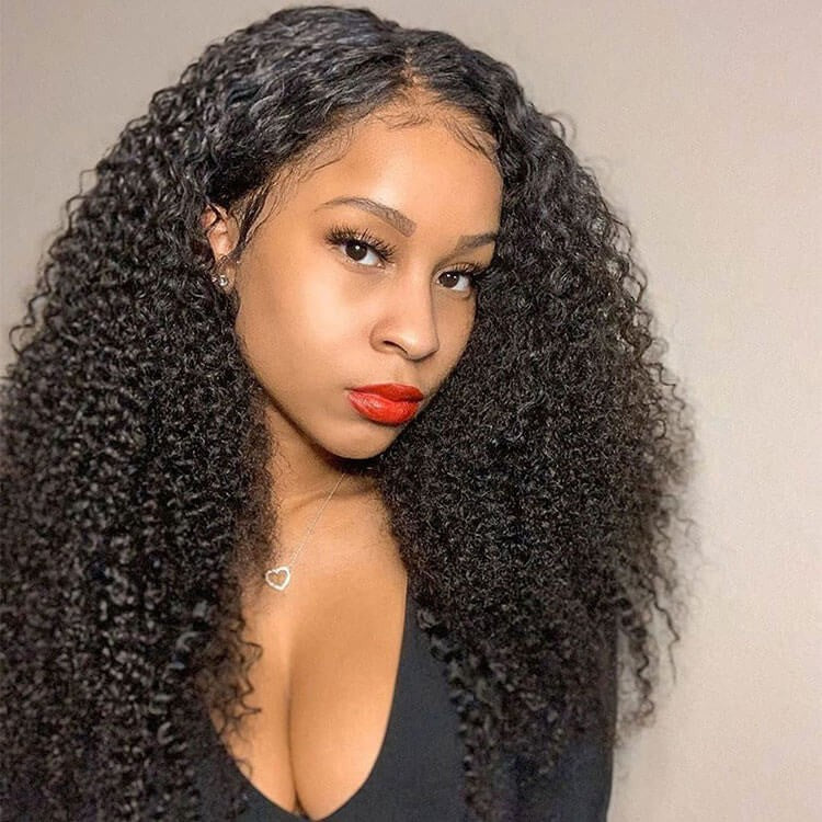 Kinky Curly 4x4 Lace Closure Wig Human Hair Lace Wig