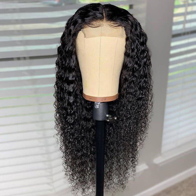 Kinky Curly 4x4 Lace Closure Wig Human Hair Lace Wig