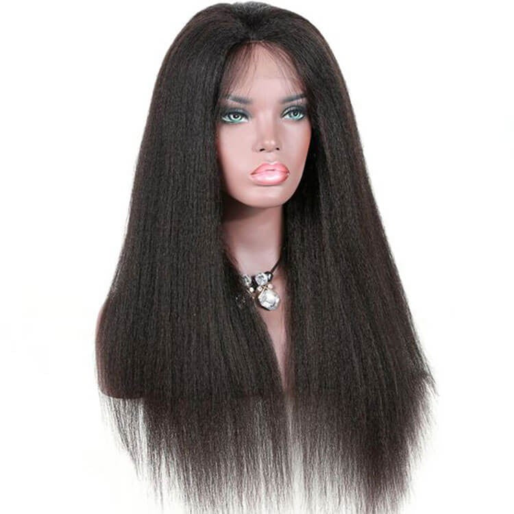 Kinky Straight 4x4 Lace Closure Wig Human Hair Lace Wig