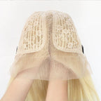 #613 Blonde 13x6 T Part Bob Wig + Bob Wig With Bangs  Straight Human Hair