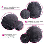 Body Wave Human Hair Wig With Bangs 180% Density